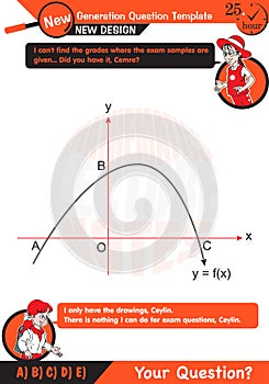 Math, Vector mathematical function graph, functions question template
